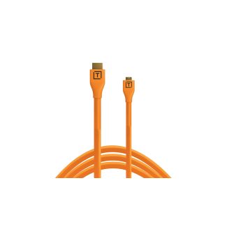 Tether Tools TetherPro HDMI Micro to HDMI 2.0 Cable 4.6m Orange High Visibility
