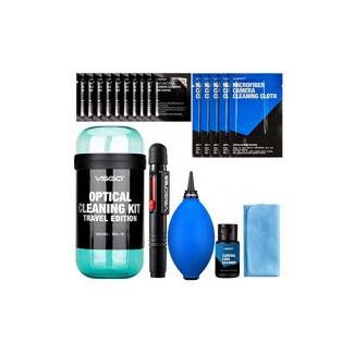 VSGO Kit pulizia lenti da viaggio blu