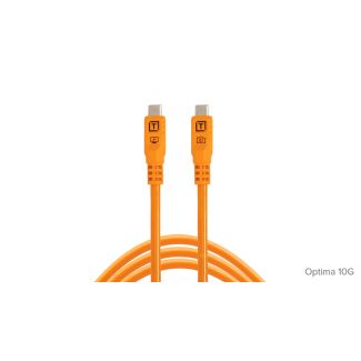 Tether Tools TetherPro Optima 10G USB-C Straight Cable 3m High Visibility Orange