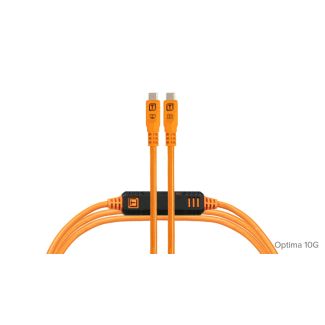 Tether Tools TetherPro Optima 10G USB-C Straight Cable 4.6m High Visibility Orange