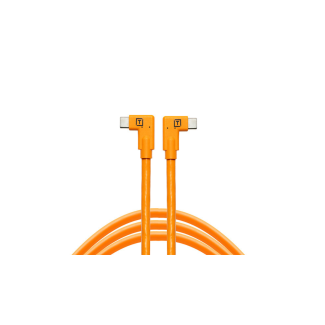 Tether Tools TetherPro USB-C to USB-C Cable (Right Angle/Right Angle) 4.6m High Visibility Orange